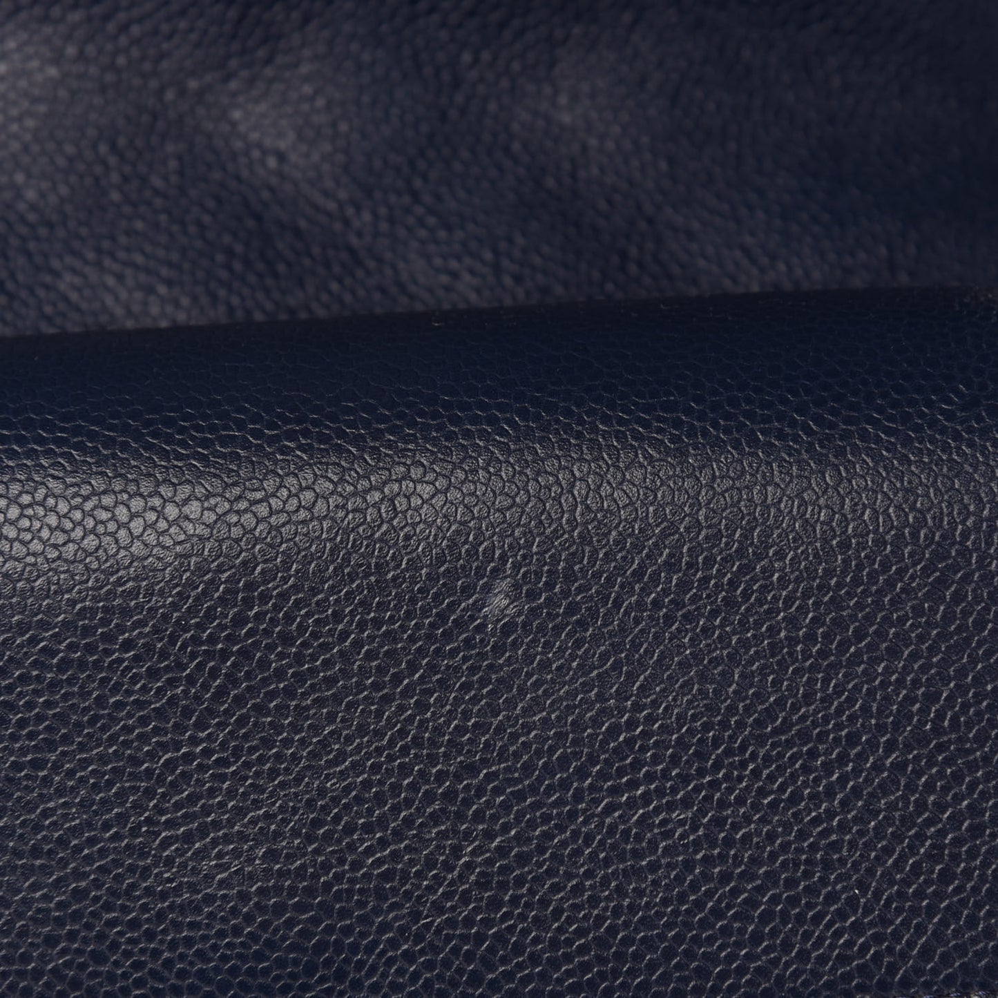 Caviar Quilted Jumbo Double Flap Dark Blue