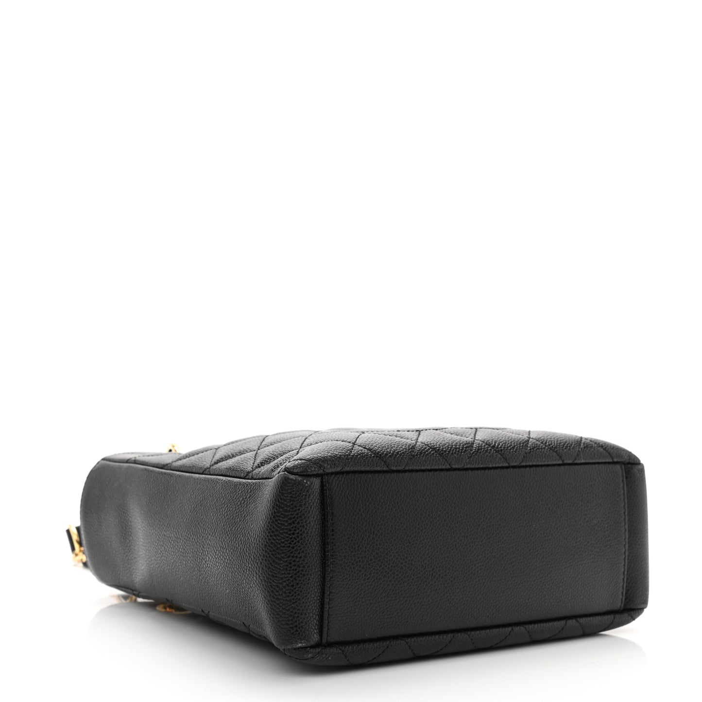 Caviar Quilted Petit Shopping Tote PST Black