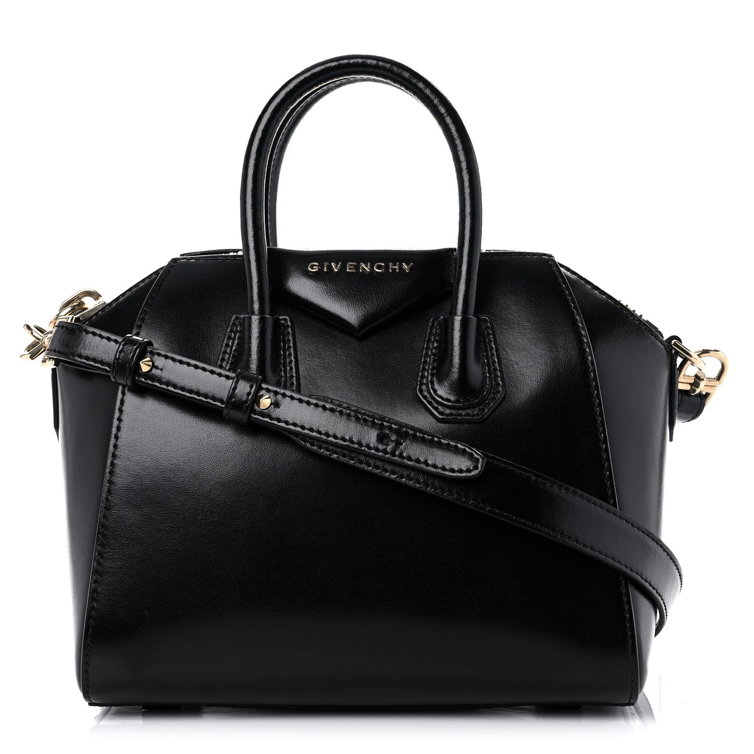 Givenchy Shiny Lord Calfskin Mini Antigona Black 1 of 9