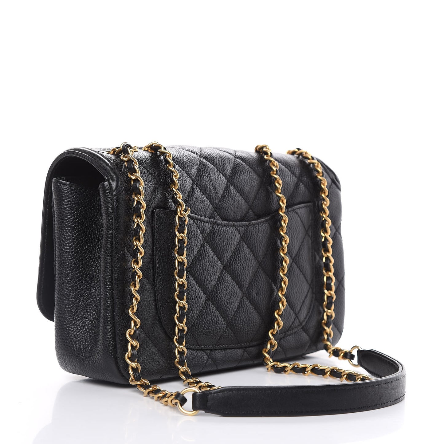 Caviar Quilted Small CC Filigree Flap Black