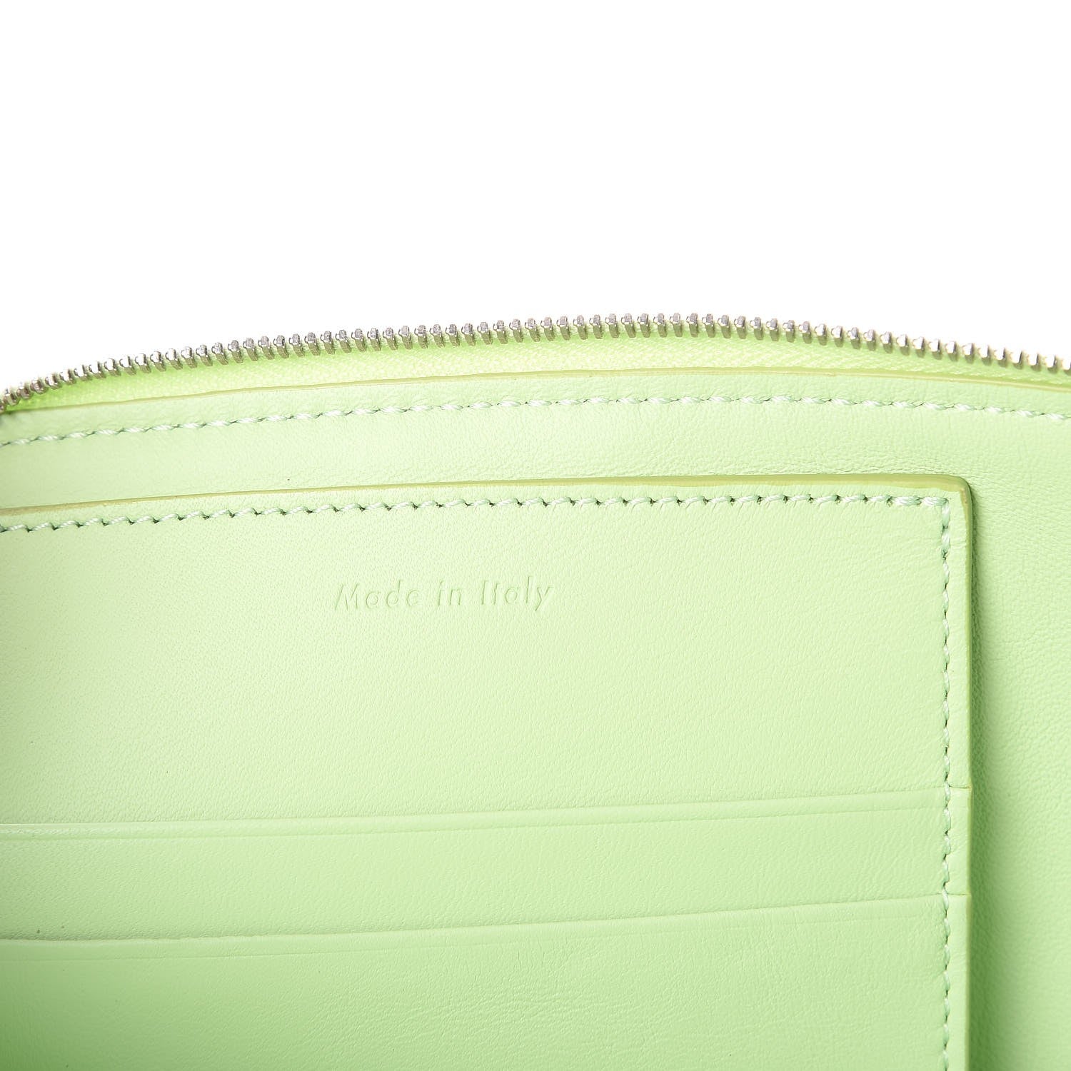 Celine Plastic Bag with Cloudy Lambskin Solo Zip Pouch Clutch Lime 12 of 12