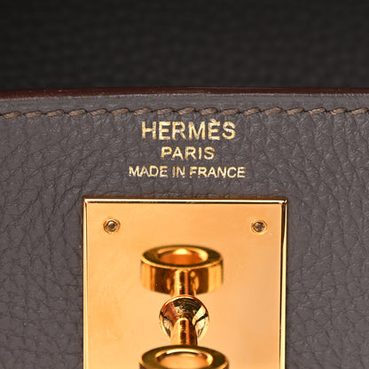 Hermes Togo Kelly Retourne 28 Etain 6 of 11