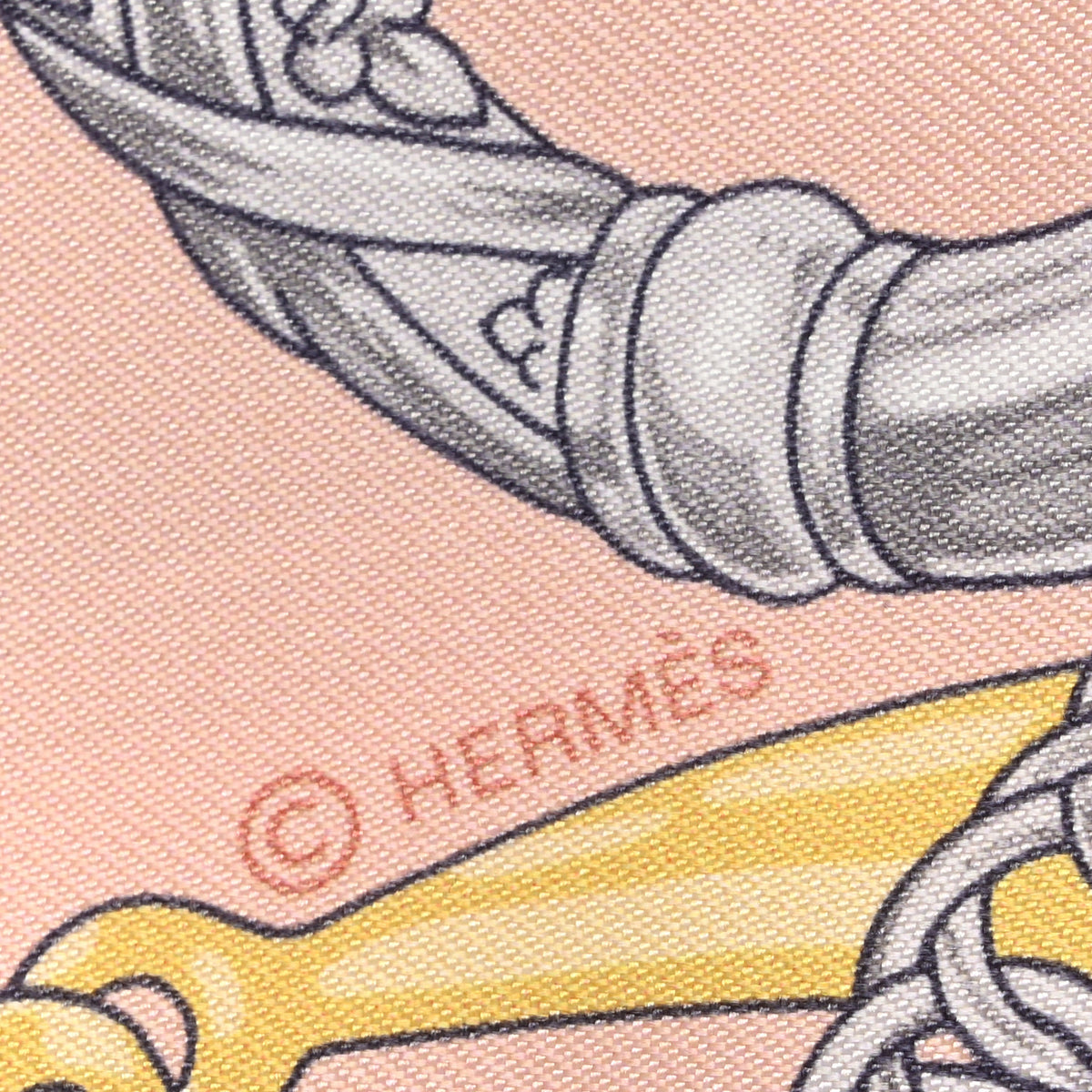 Hermes Silk Cavalcadour Remix Twilly Orange Beige Caramel 4 of 4