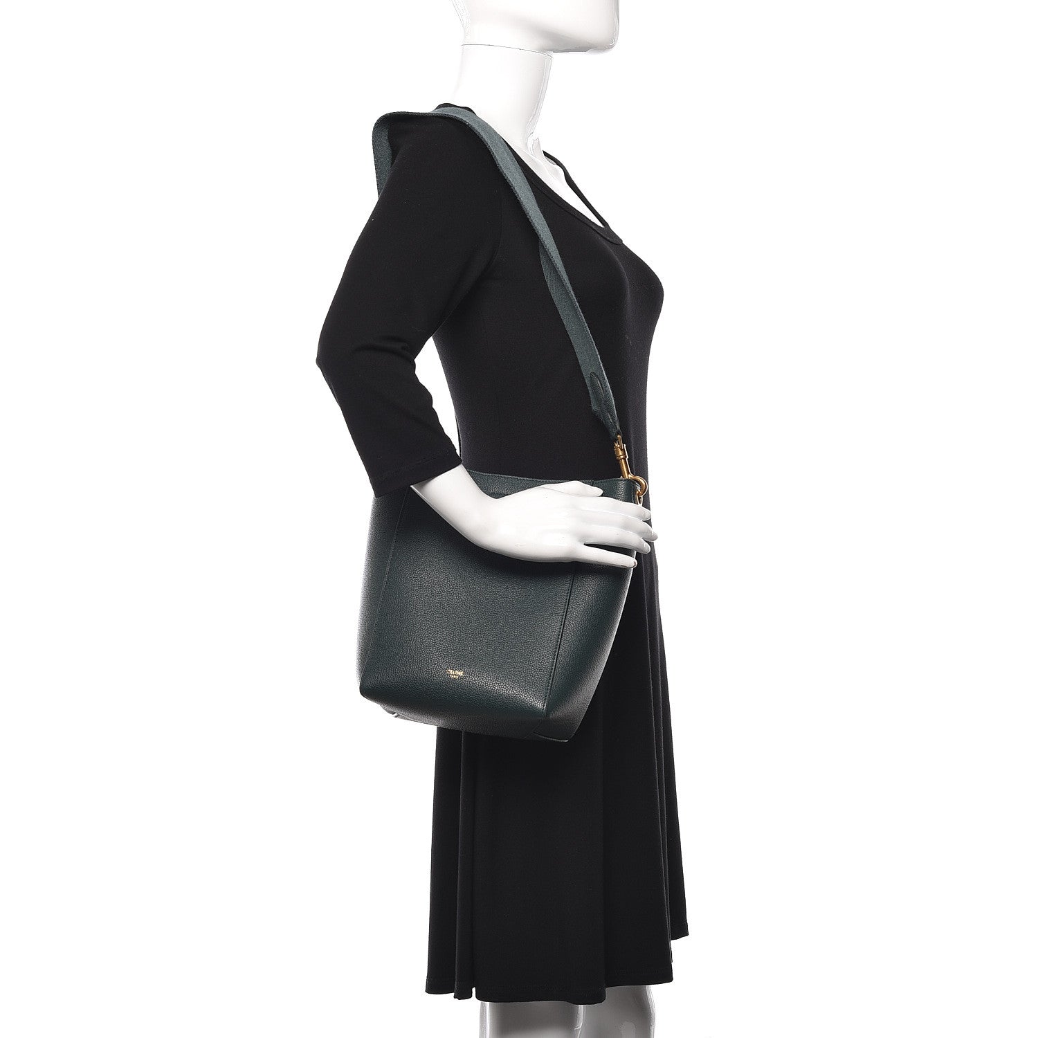 Celine Soft Grained Calfskin Small Sangle Bucket Bag Amazone 2 of 14
