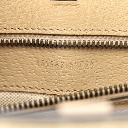 Gucci GG Supreme Monogram Textured Dollar Calfskin Small Retro Interlocking G Tote Bag Beige Mystic White Oatmeal 7 of 10