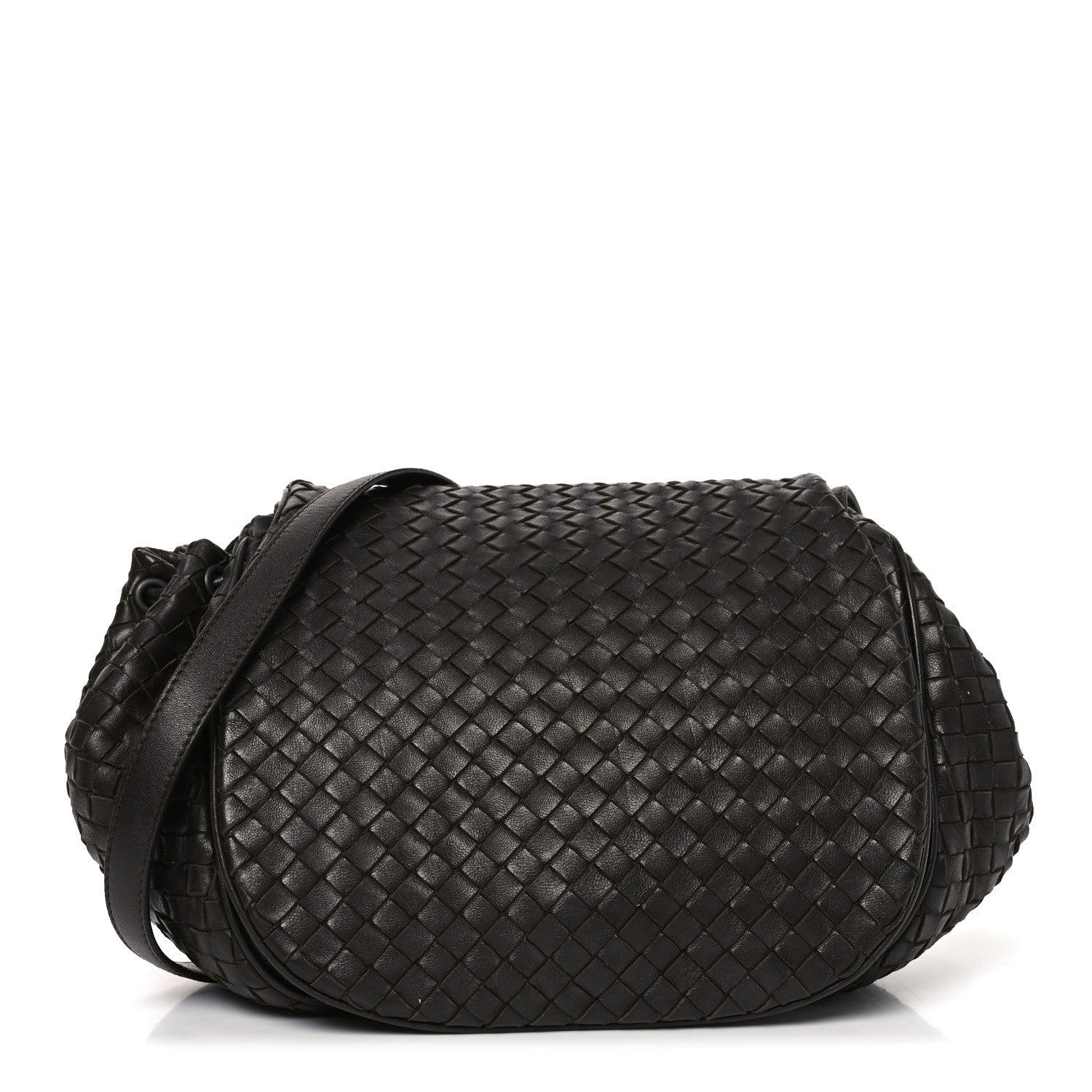 Bottega Veneta Nappa Intrecciato Messenger Bag Ebano 1 of 11