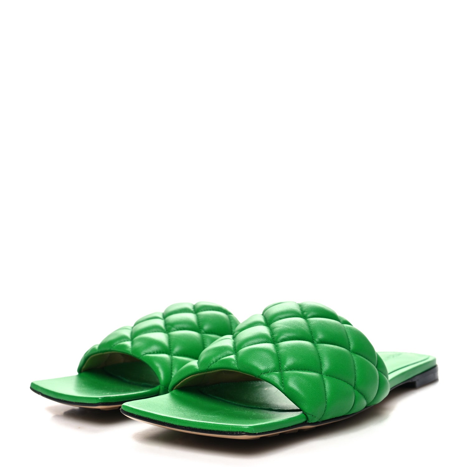 Bottega Veneta Nappa Matelasse Padded Flat Sandals 40 Parakeet 3 of 9