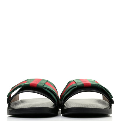 Gucci Satin Web Bow Slide Sandals 38 Black 2 of 4