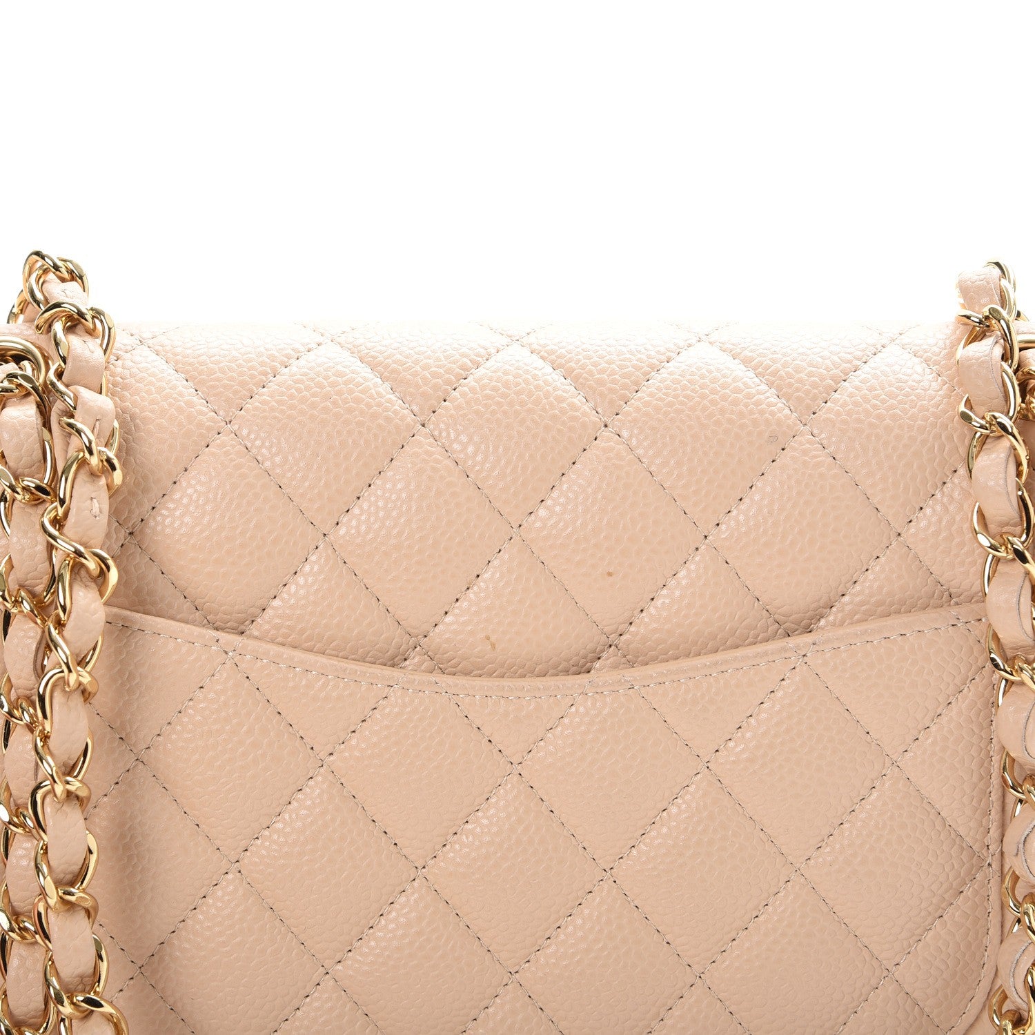 Chanel Caviar Quilted Medium Double Flap Beige Clair 9 of 10