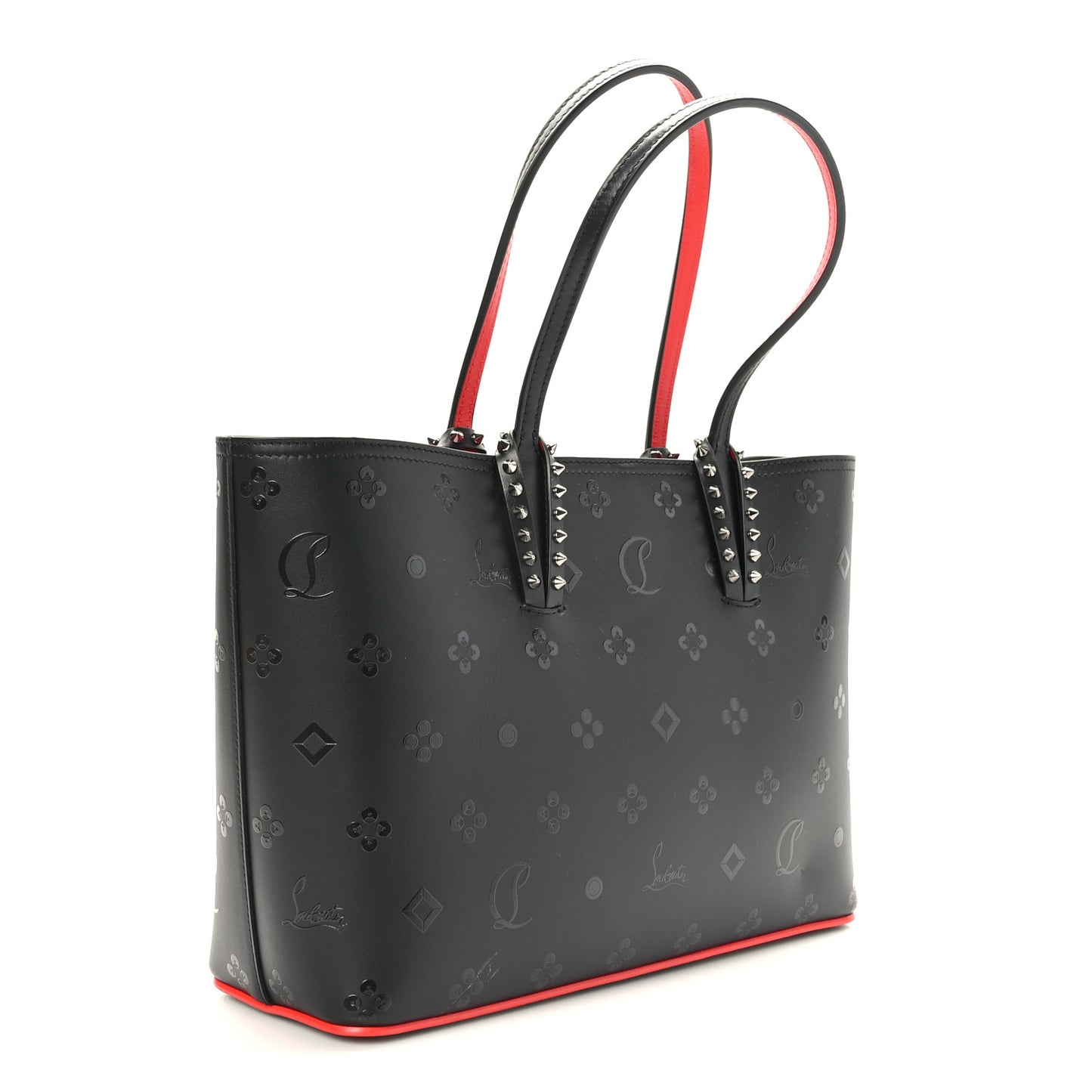 Calfskin Loubinthesky East West Cabata Tote Black