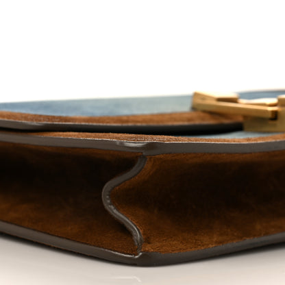 Saint Laurent Denim Carre Satchel Dusty Blue Dark Land 8 of 9