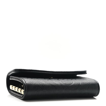 Chanel Caviar Embossed Camellia 4 Key Holder Case Black 4 of 10