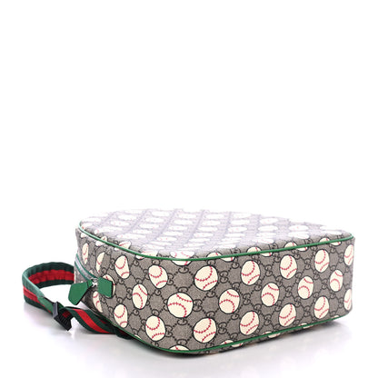 Gucci GG Supreme Monogram Baseballs Web Childrens Backpack Green 3 of 4