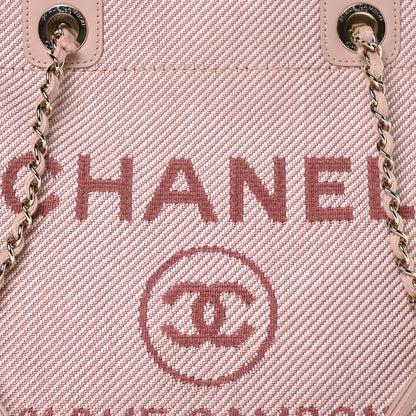 Chanel Mixed Fibers Calfskin Small Deauville Tote Rose Pink 7 of 9