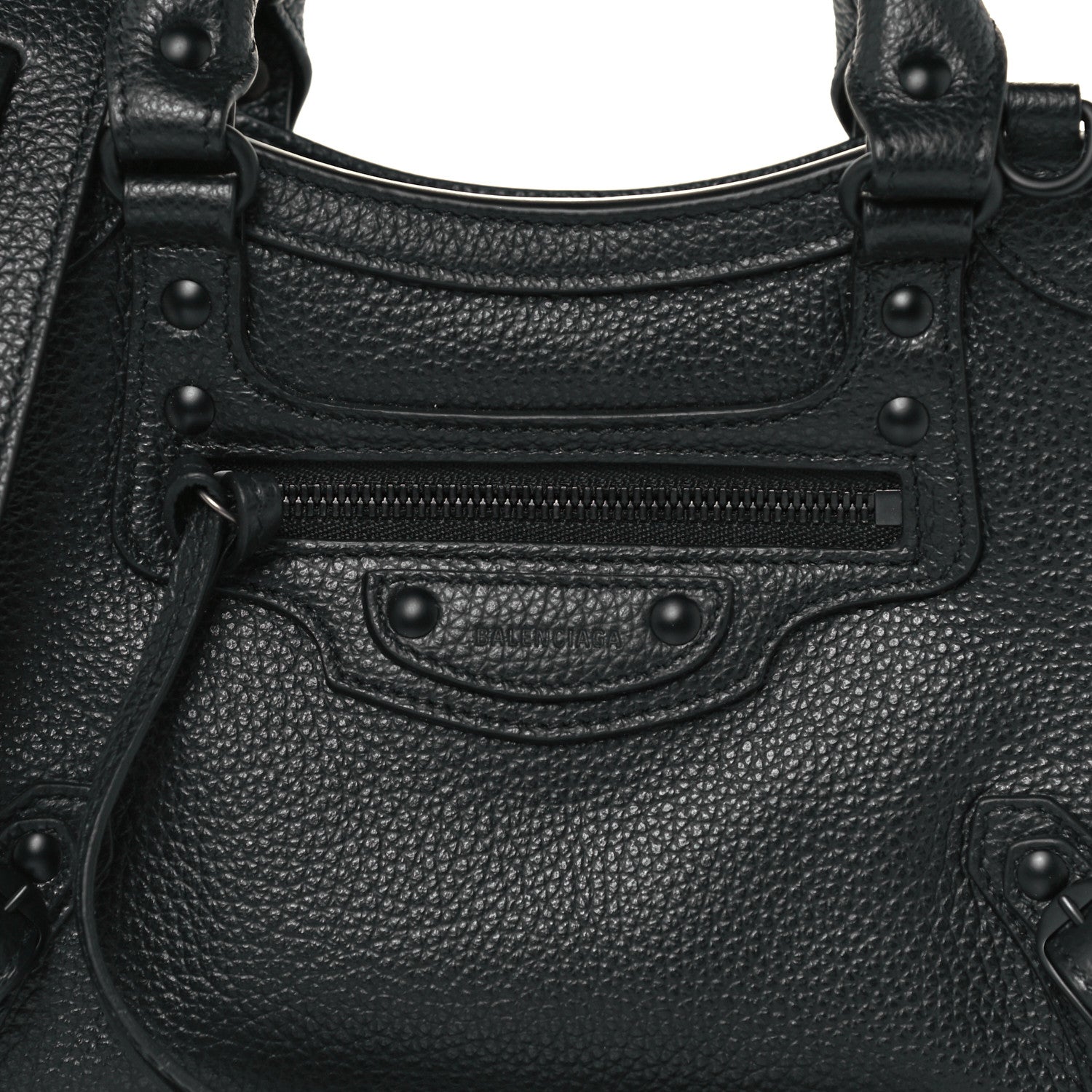Balenciaga Grained Calfskin Neo Classic Black Hardware Mini City Black 7 of 10
