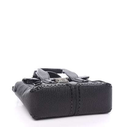 3.1 Phillip Lim 3.1 Textured Calfskin Mini Whipstitch Pashli Satchel Black 3 of 9