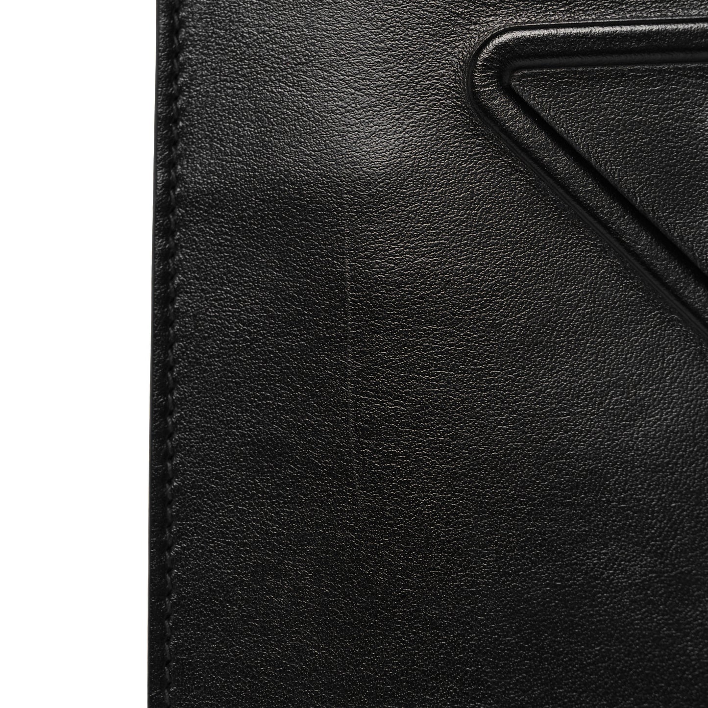 Calfskin Triangle Tote Bag Black
