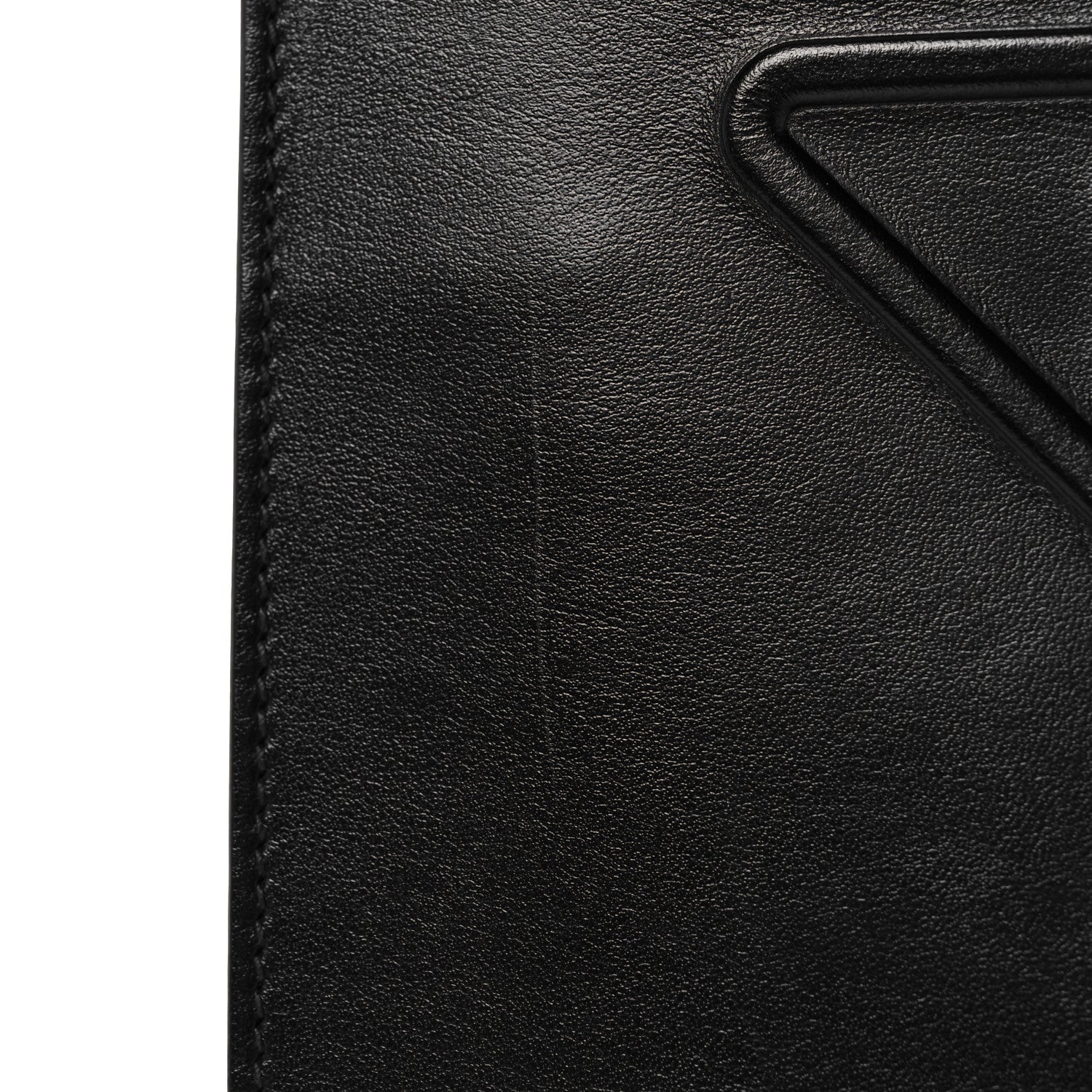 Prada Calfskin Triangle Tote Bag Black 14 of 15