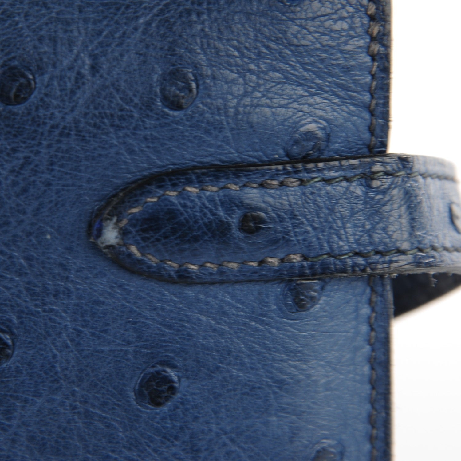 Hermes Ostrich Kelly Longue Wallet Bleu Roi 7 of 16