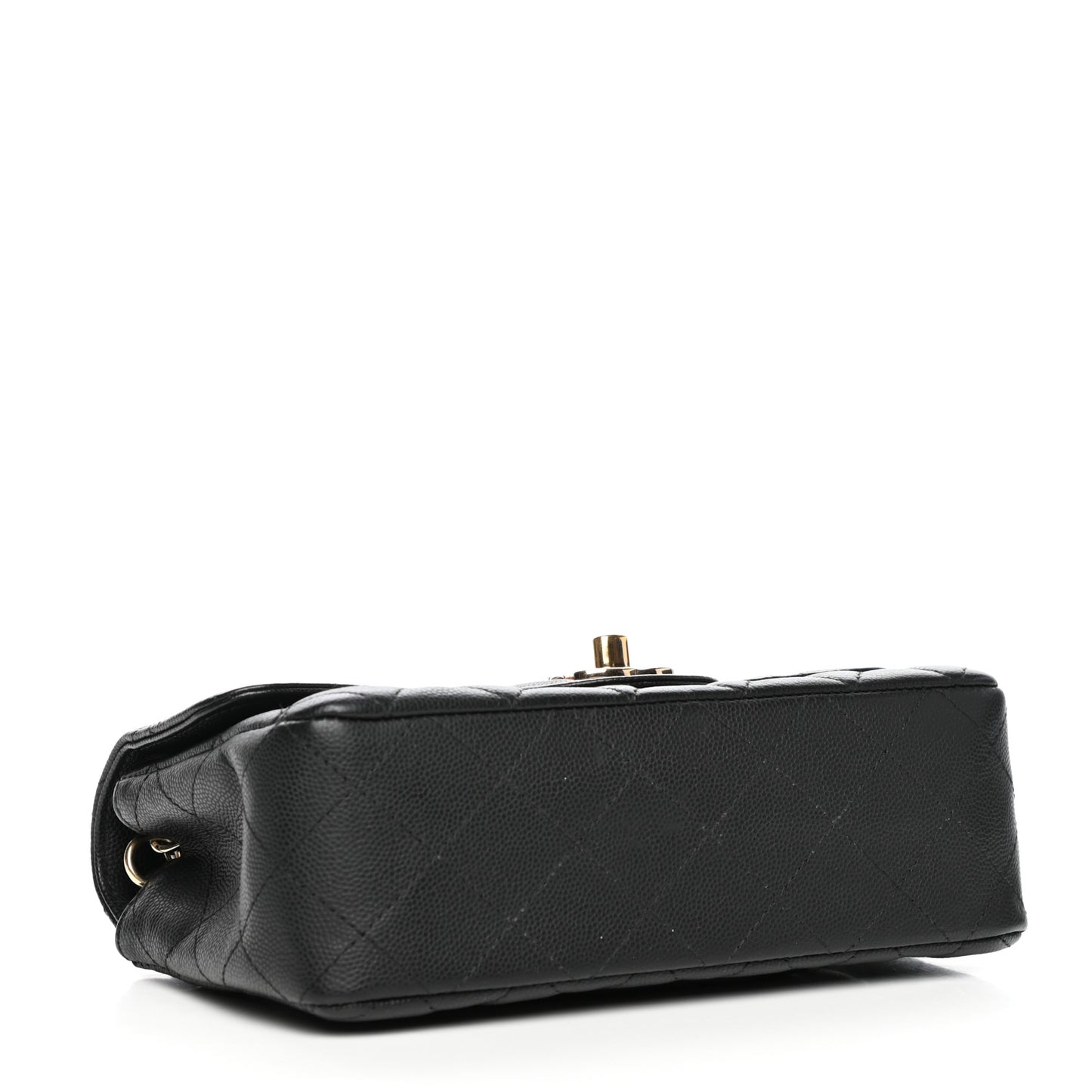 Caviar Quilted Mini Rectangular Flap Black