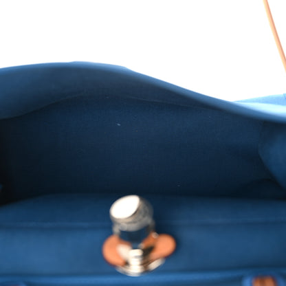 Hermes Vache Hunter Toile Herbag Zip 31 PM Bleu Natural 6 of 11