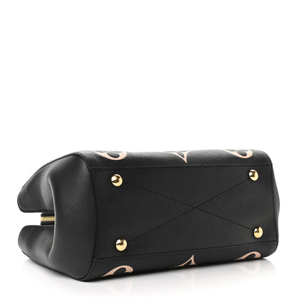 Louis Vuitton Empreinte Monogram Giant Montaigne MM Black Beige 4 of 10