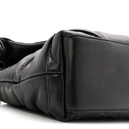 Saint Laurent Lambskin Quilted Metal Small Loulou Puffer Monogram Chain Satchel  Black 9 of 14