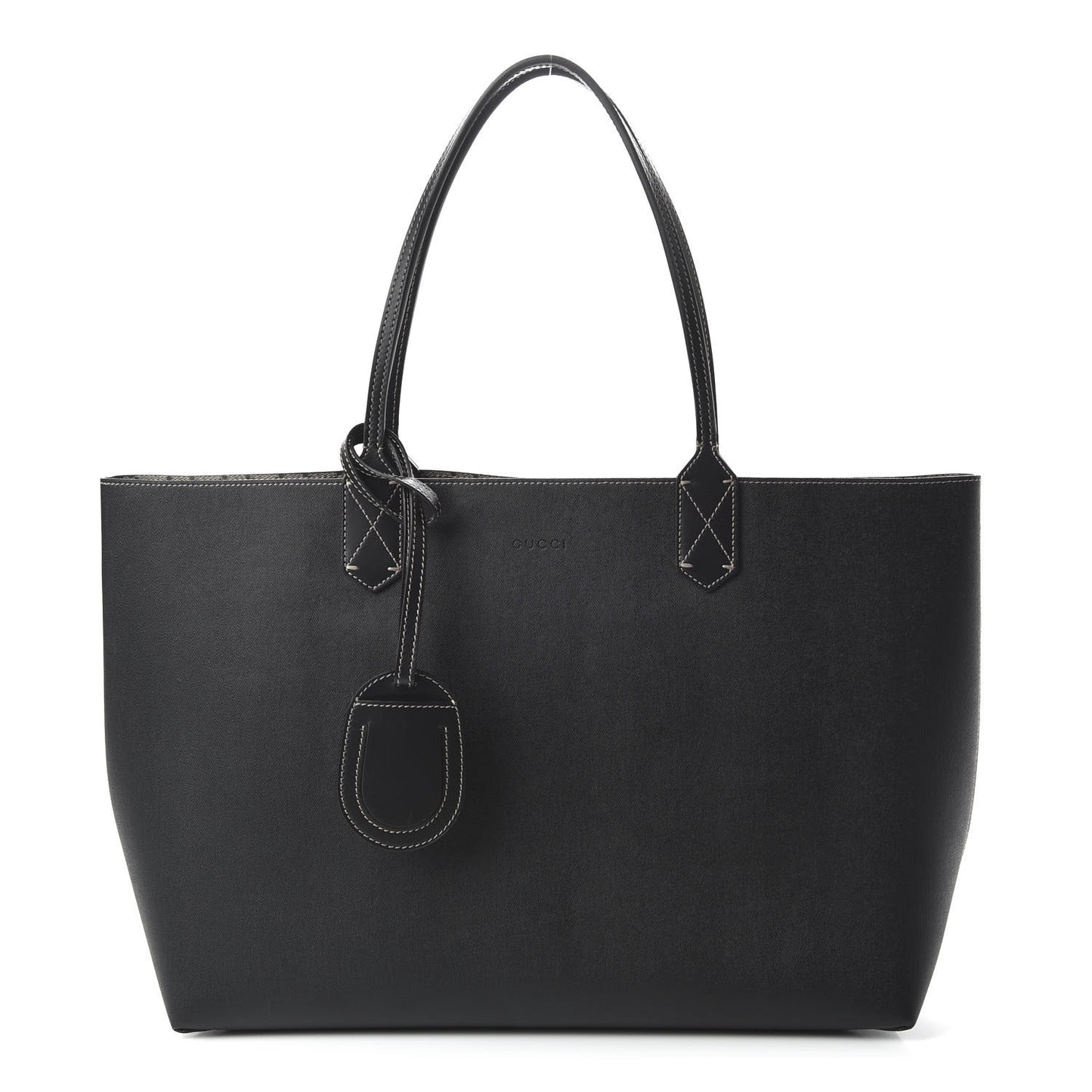 Calfskin GG Supreme Monogram Medium Reversible Tote Black