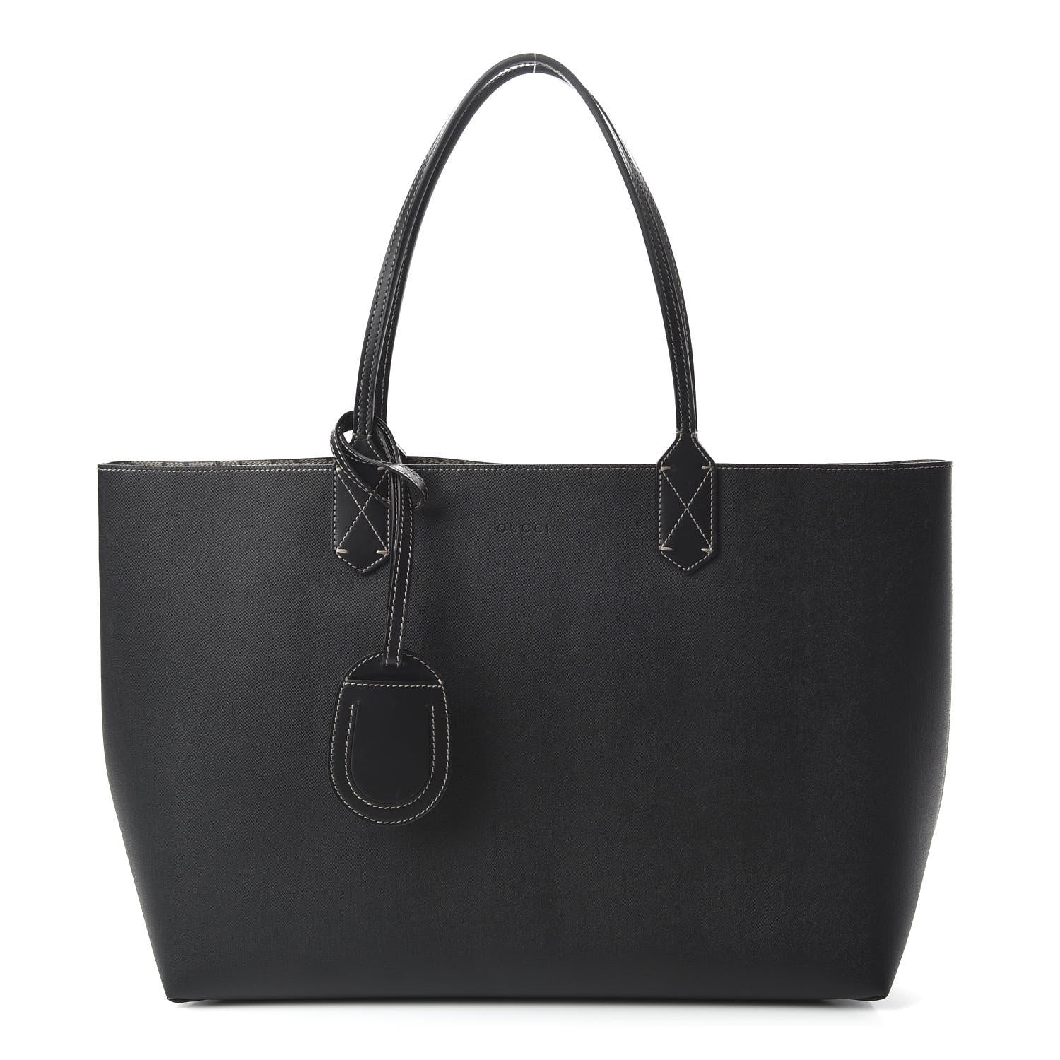 Gucci Calfskin GG Supreme Monogram Medium Reversible Tote Black 3 of 15