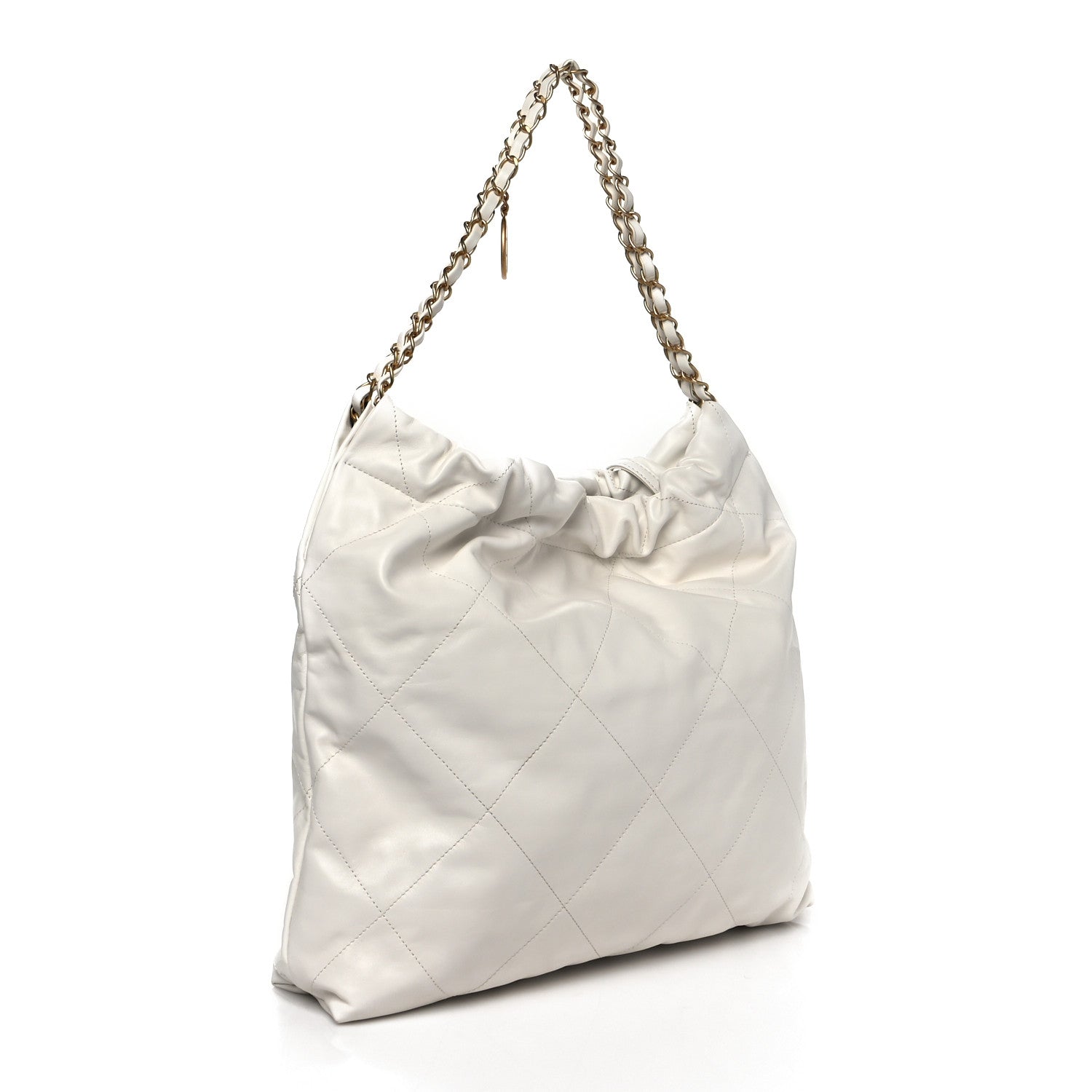 Chanel Shiny Calfskin Quilted Chanel 22 White 4 of 12