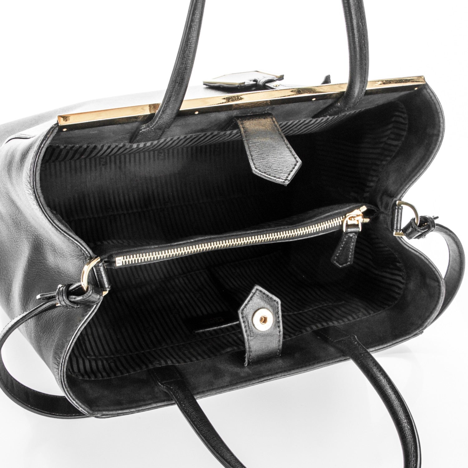 Fendi Vitello Elite Regular 2Jours Tote Black 5 of 7