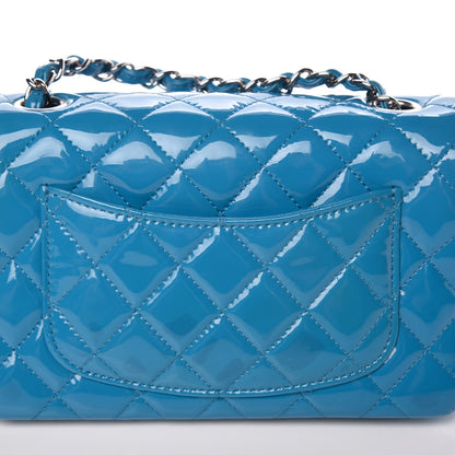 Chanel Patent Quilted Mini Rectangular Flap Turquoise 8 of 8