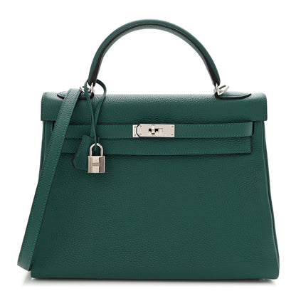 Hermes Togo Kelly Retourne 32 Malachite 1 of 11