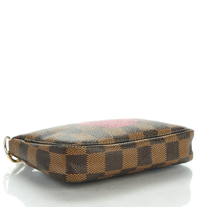 Louis Vuitton Damier Ebene Complice Trunks and Bags Mini Pochette Accessories Red 4 of 7