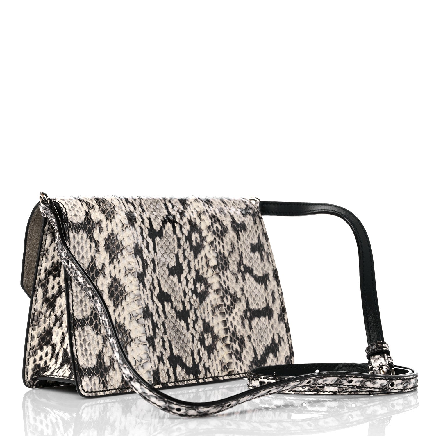 Jimmy Choo Elaphe Snakeskin Printed Madeline Crossbody Bag Roccia 3 of 9