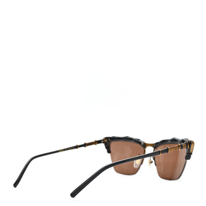 Gucci Acetate Metal Bamboo Sunglasses GG660S Black Brown 4 of 6