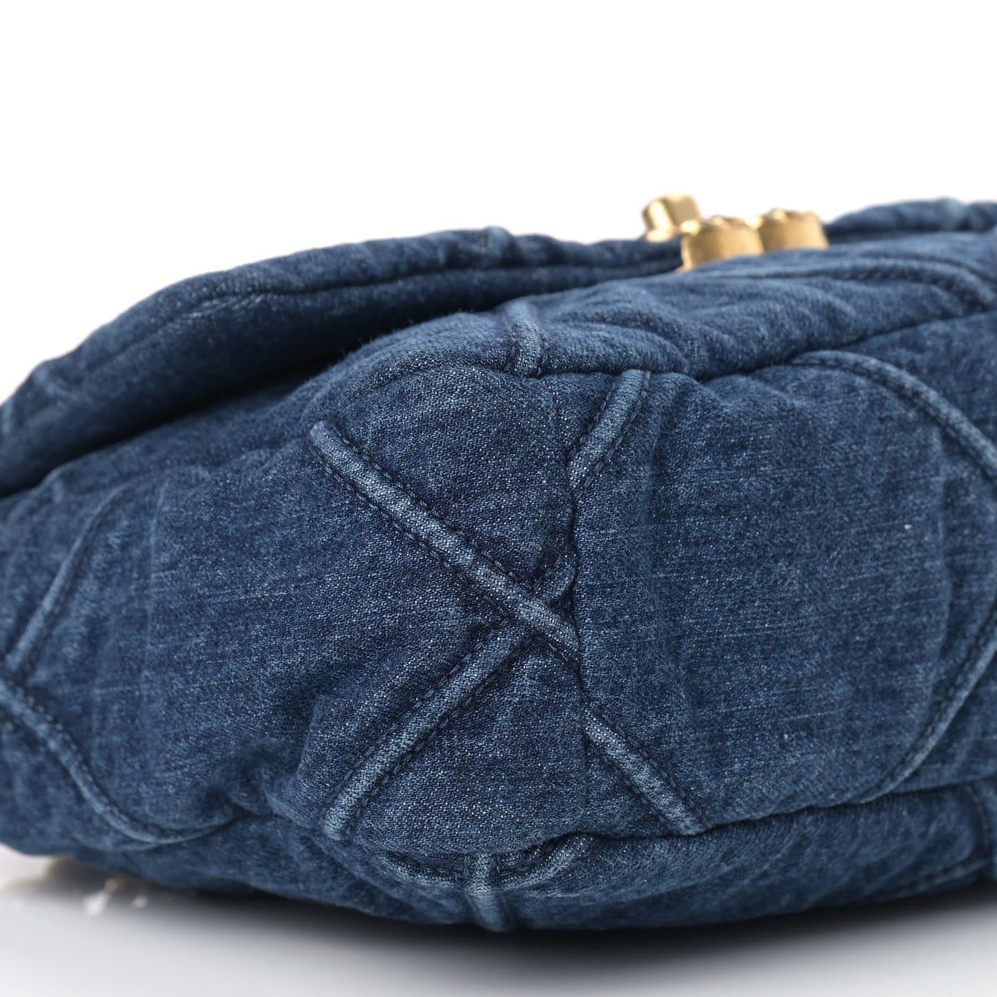 Denim Quilted Medium Chanel 19 Flap Blue