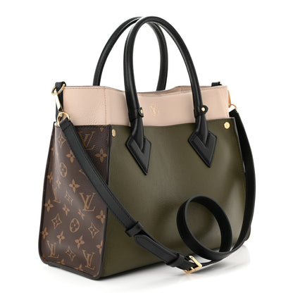 Louis Vuitton Calfskin Monogram On My Side MM Laurier Green Toffee Latte Beige 3 of 10