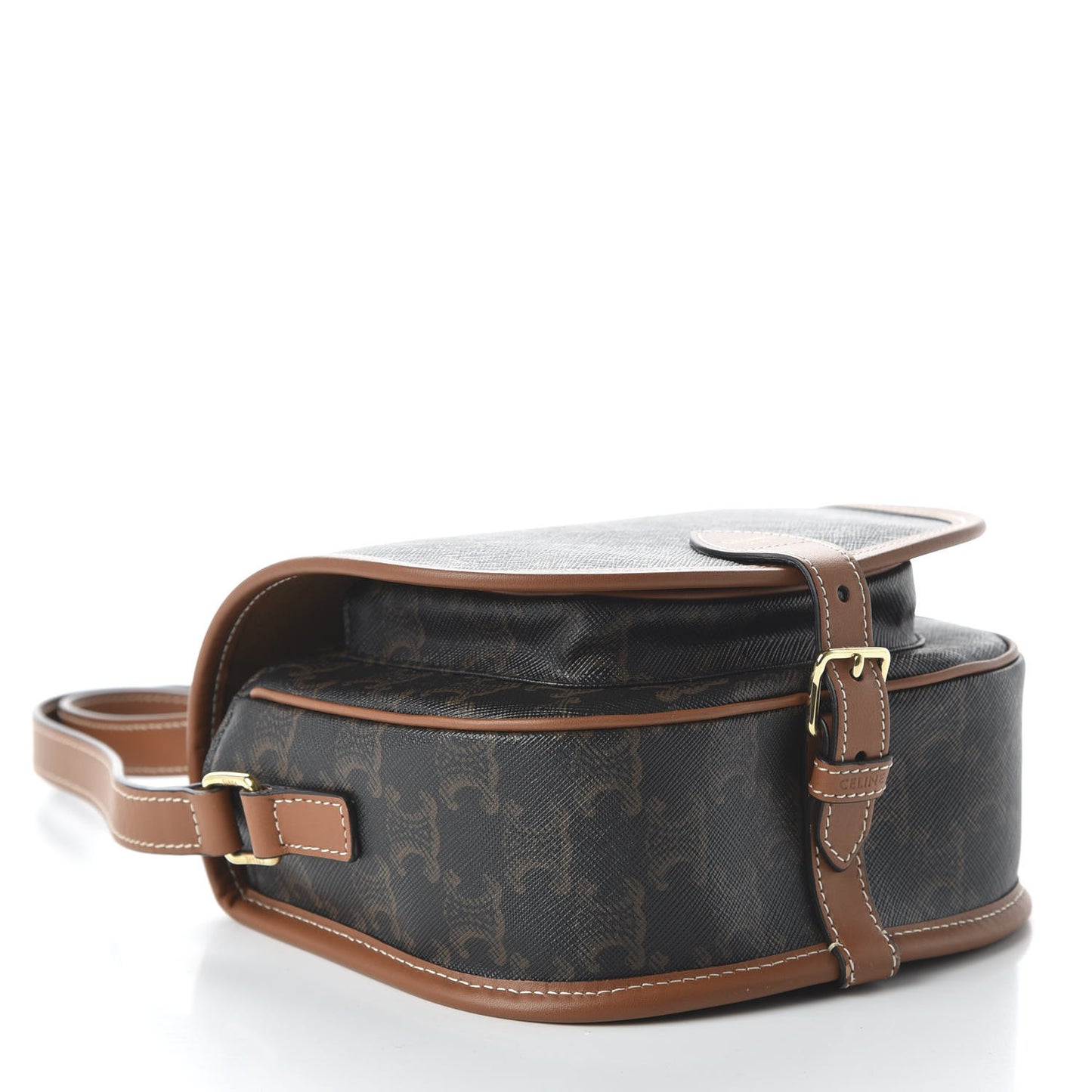 Triomphe Canvas Medium Folco Bag Tan