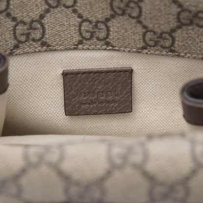 Gucci GG Supreme Monogram Web Small Neo Vintage Double Flap Messenger Bag Beige New Acero 7 of 13
