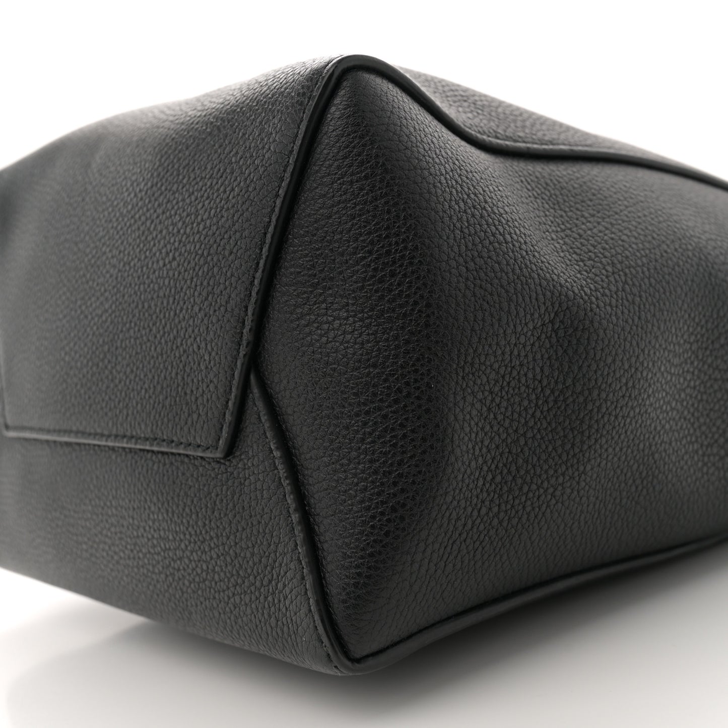 Soft Grained Calfskin Small Sangle Bucket Bag Black