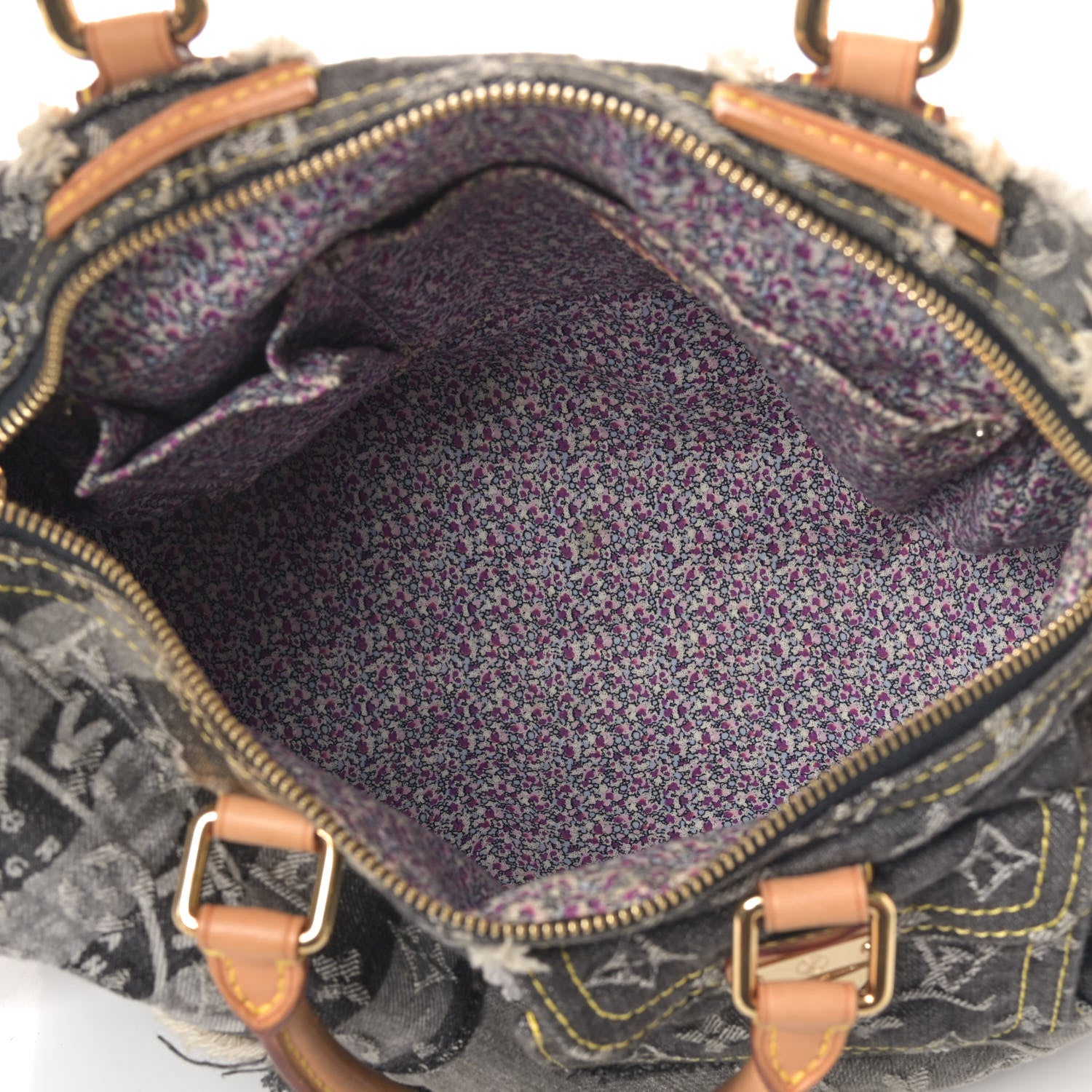 Louis Vuitton Denim Patchwork Speedy 30 Grey 4 of 4