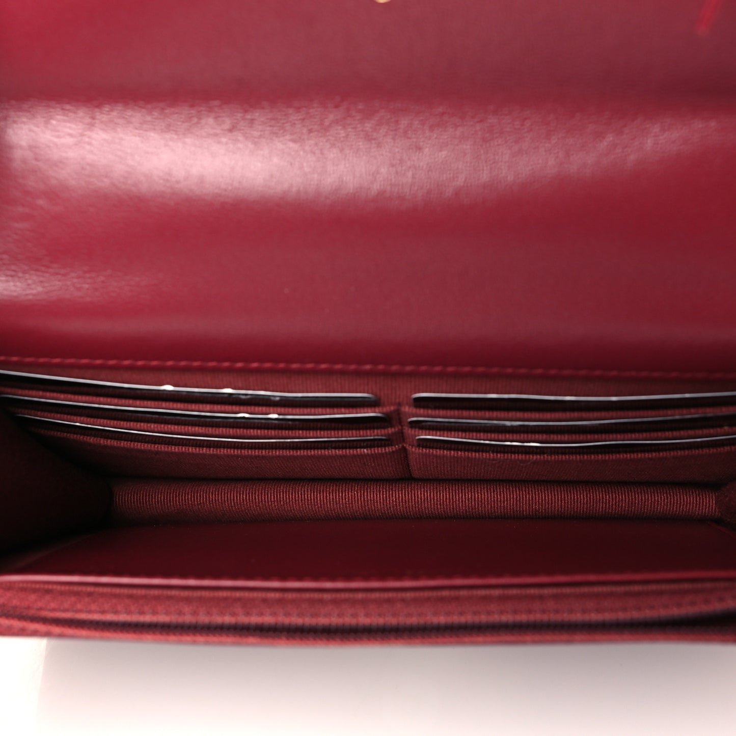 Lambskin Quilted Chanel 19 Wallet On Chain WOC Burgundy