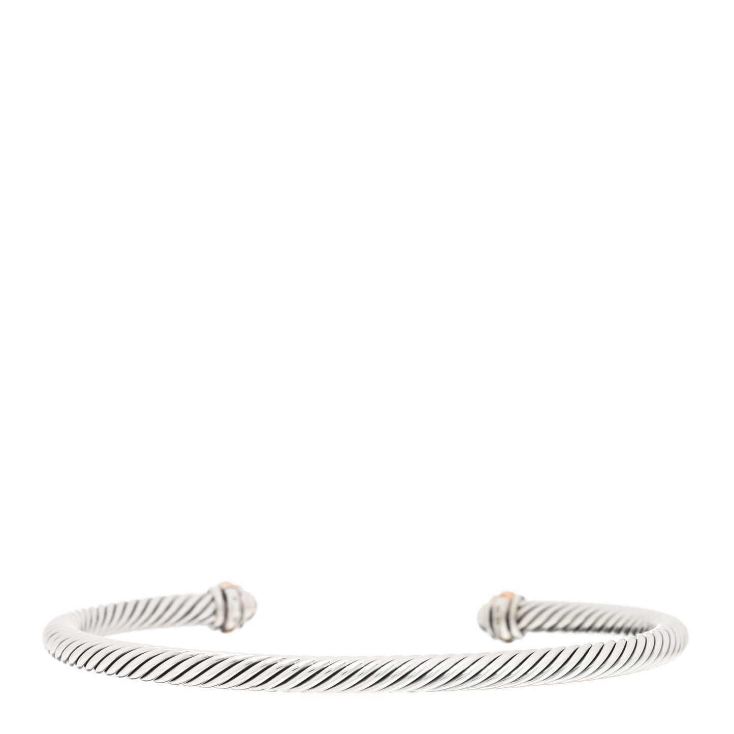 Sterling Silver 18K Rose Gold 4mm Cable Classics Bracelet