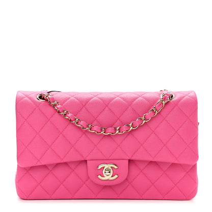 Chanel Caviar Quilted Medium Double Flap Dark Pink 1 of 10