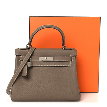 Hermes Togo Kelly Retourne 28 Etoupe 12 of 12