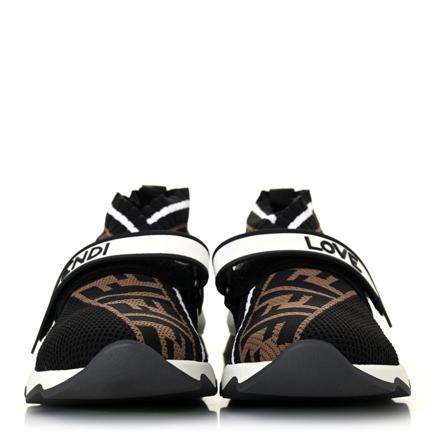 Stretch Yarn FF Stiff Band Rockoko Sneakers 37 Black White Tobacco
