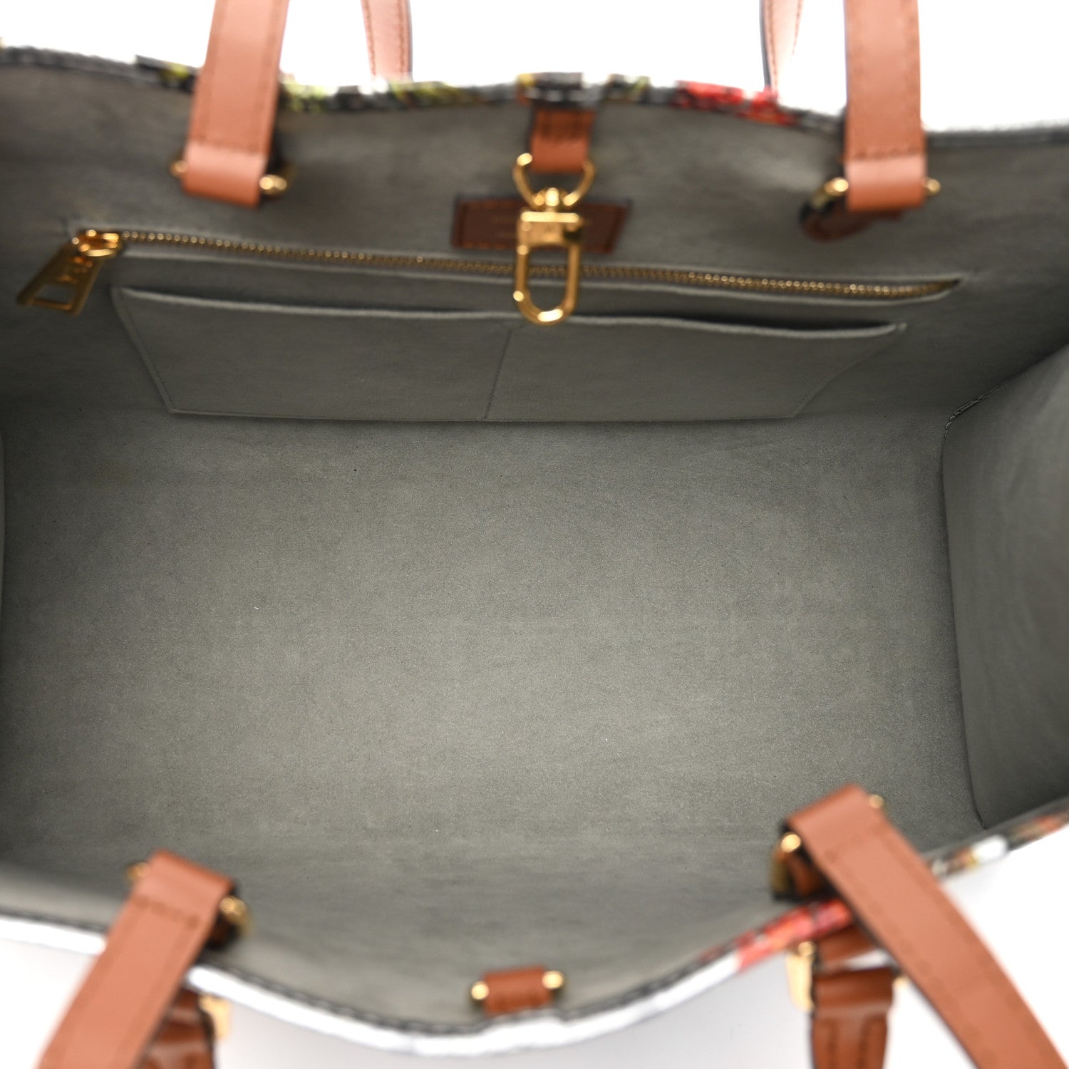 Louis Vuitton Metallic Monogram LV Garden OnTheGo MM Silver 6 of 10