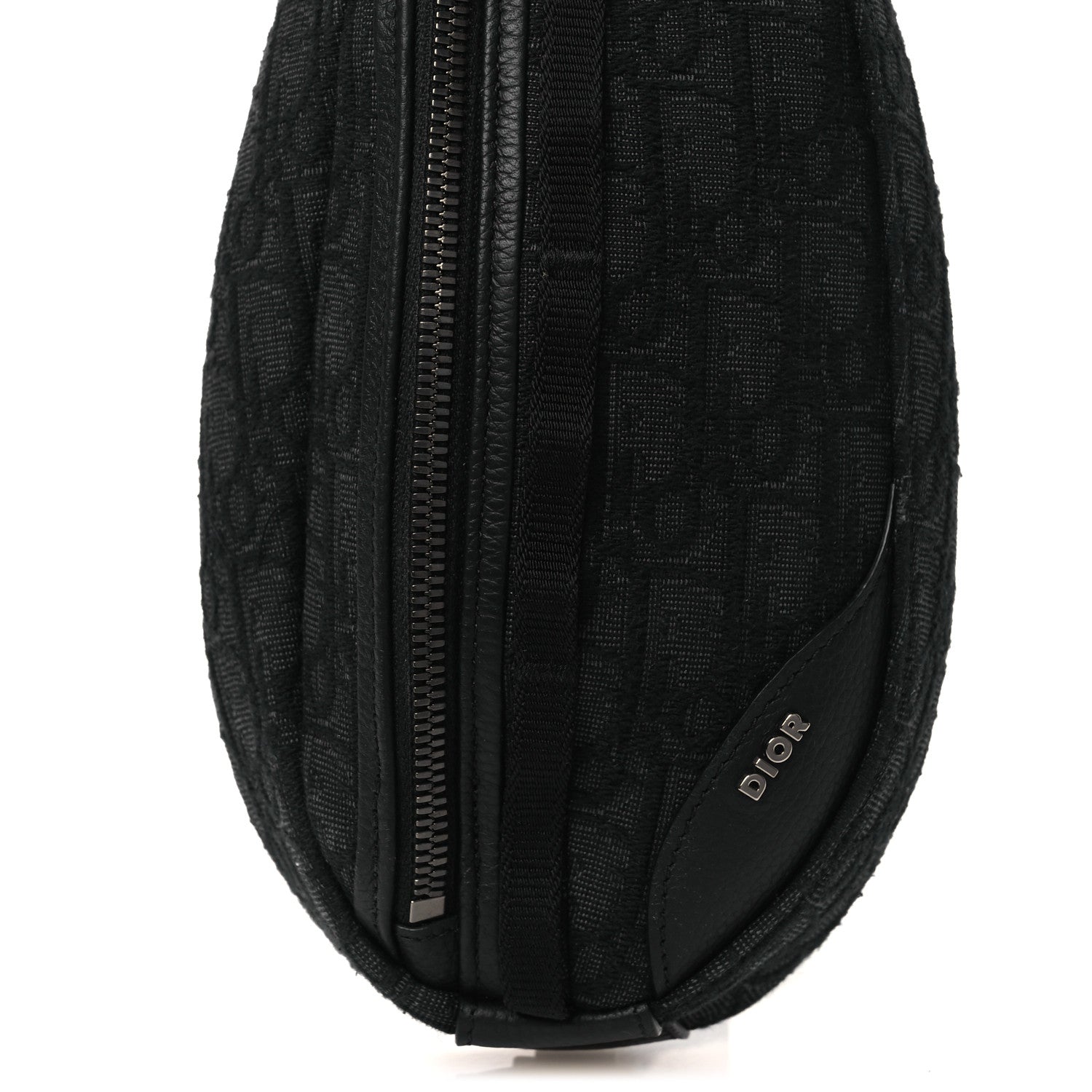 Christian Dior Grained Calfskin Oblique Scarab Sling Bag Black 8 of 12