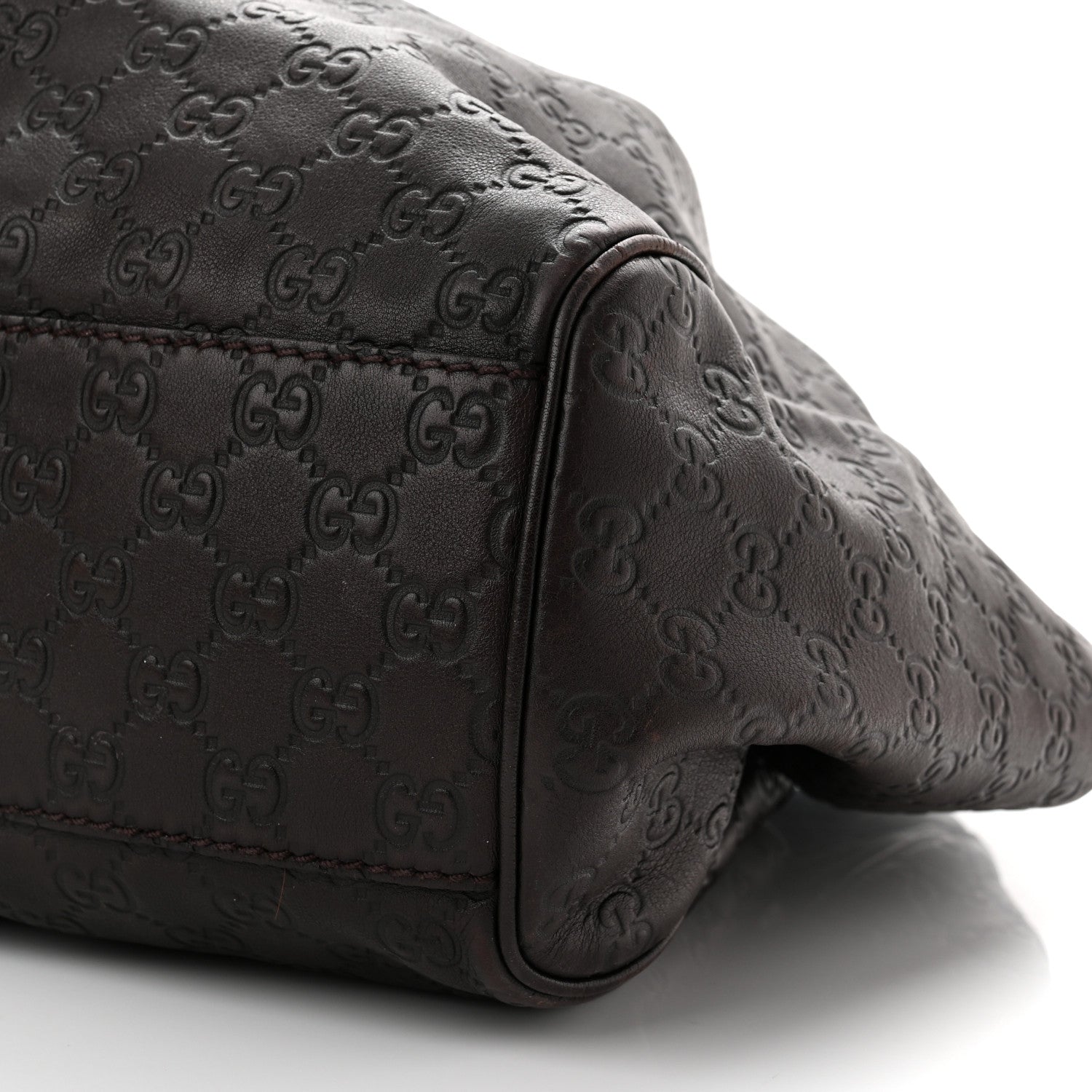 Gucci Guccissima Signature Large Sukey Tote Chocolate 10 of 11